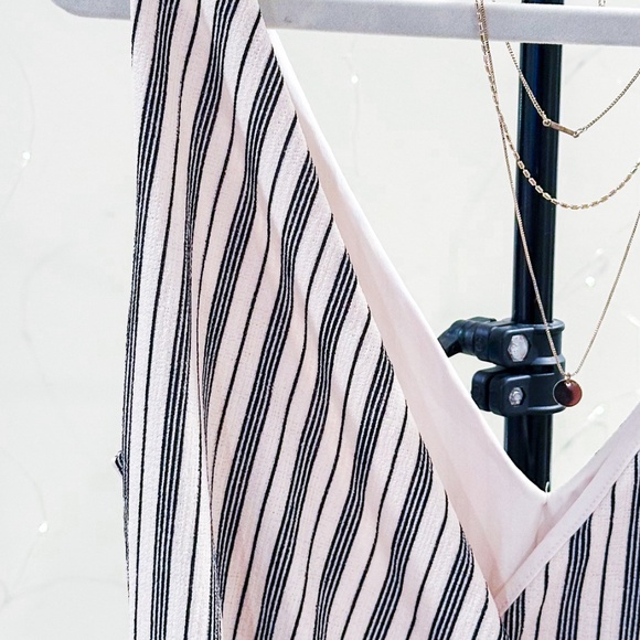 H&M Striped Wrap Midi Dress| Holiday Casual, Brunch, Work Party- Size Small - Picture 7 of 9